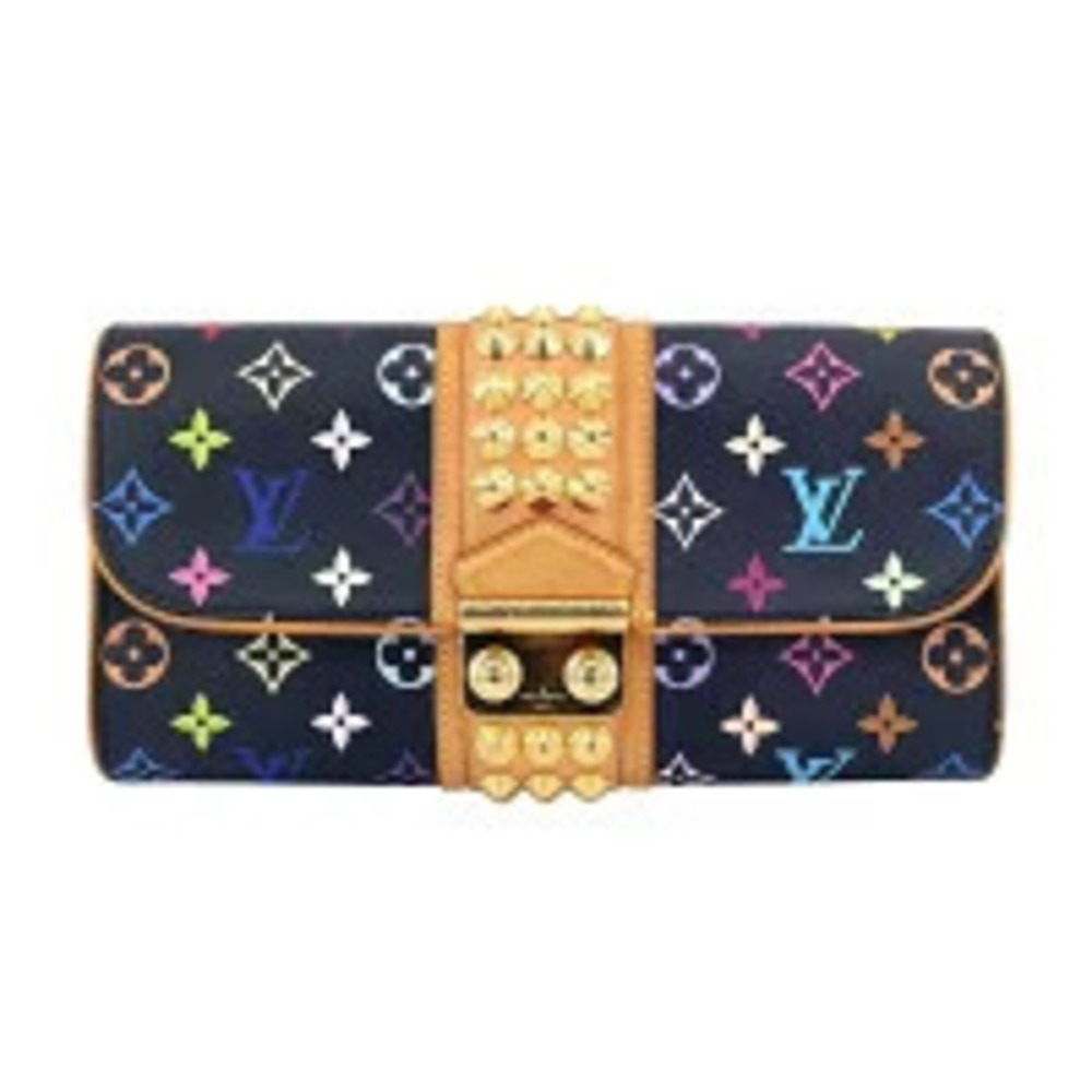 Louis Vuitton Pochette Courtney Clutch Bag Shoulder Monogram Multicolor Noir